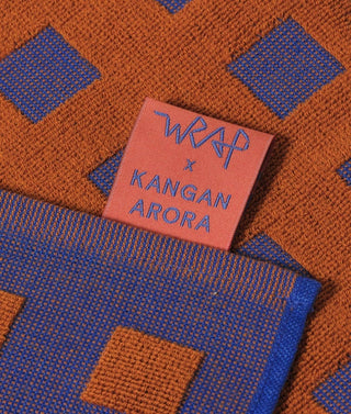 Wrap - Kjøkkenhåndkle - Terry Burgunder og blå - COLORPOP