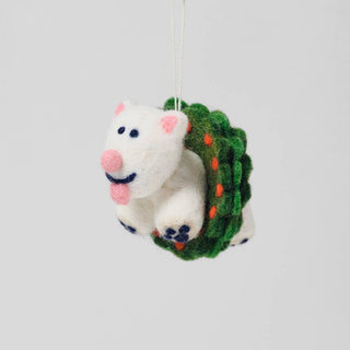 Wrap - Spud Hund med Krans - Fair trade Julepynt - COLORPOP