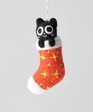 Wrap - Viv, Katt i Julestrømpe - Fair trade Julepynt - COLORPOP