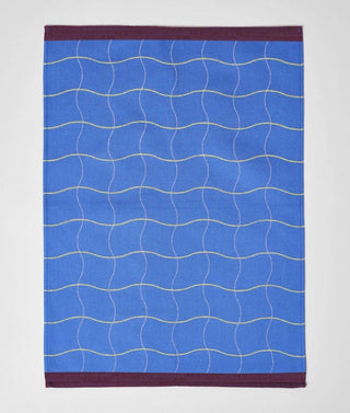 Wrap - Wave Grid Blue Vevd Kjøkkenhåndkle - COLORPOP