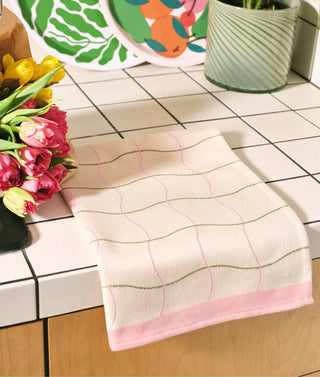 Wrap - Wave Grid Natural - Kjøkkenhåndkle - COLORPOP