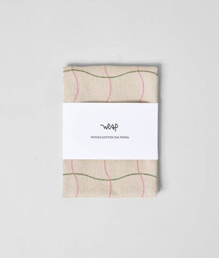Wrap - Wave Grid Natural - Kjøkkenhåndkle - COLORPOP