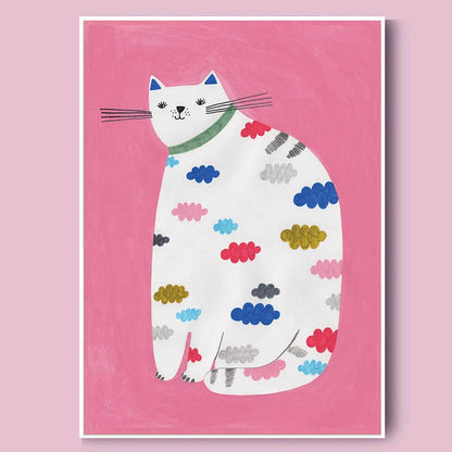 Daria Solak Illustrations - CLOUDS CAT Giclee Print A4 - COLORPOP