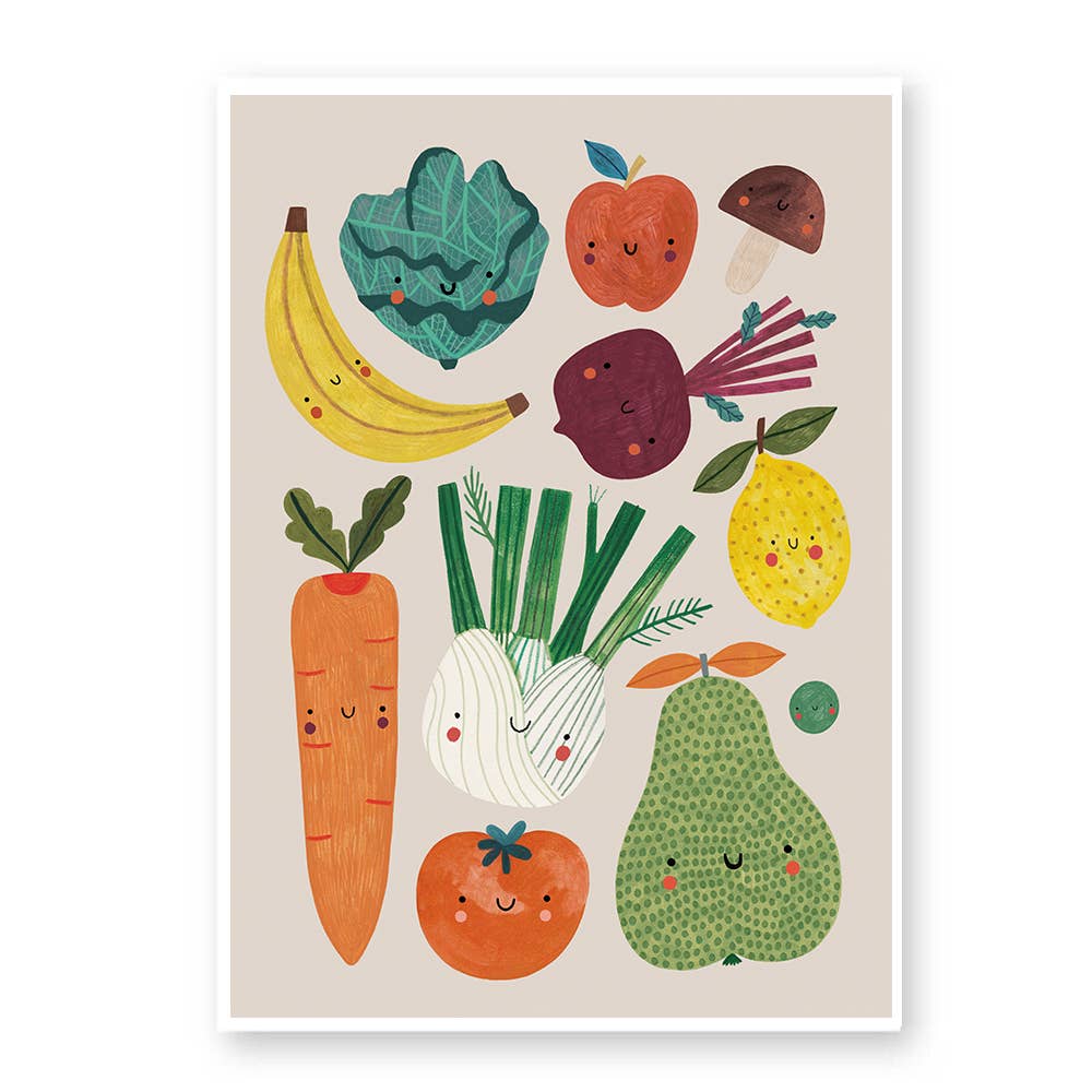 FRUITS AND VEGGIES A4 Print