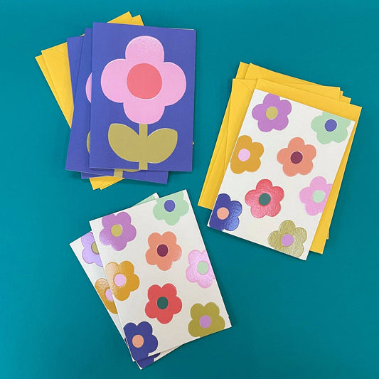 Floral - 6pk kort