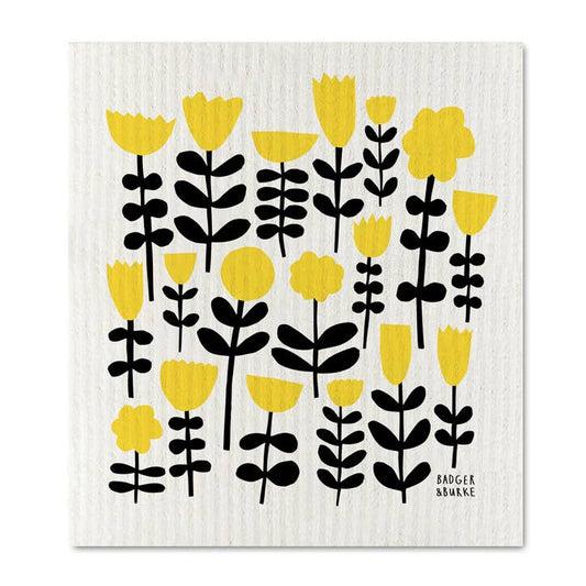 Badger & Burke - Yellow Flowers Kjøkkenklut/Svamp - COLORPOP
