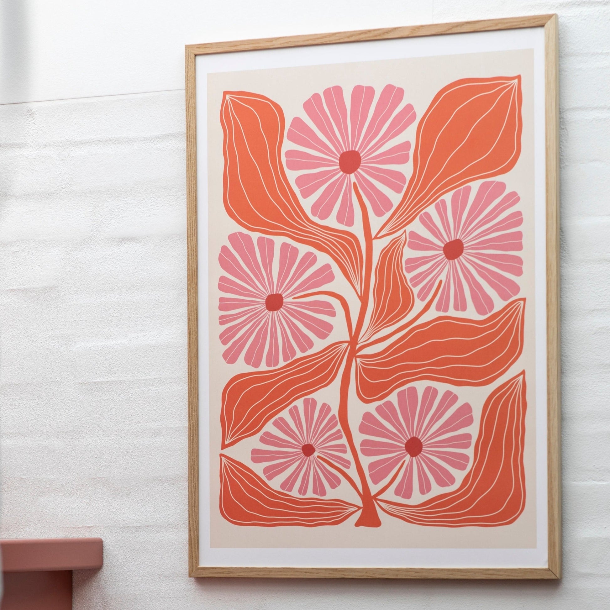 Rebecca Zwanzig - Pink Flowers Plakat 50 x 70 cm - COLORPOP
