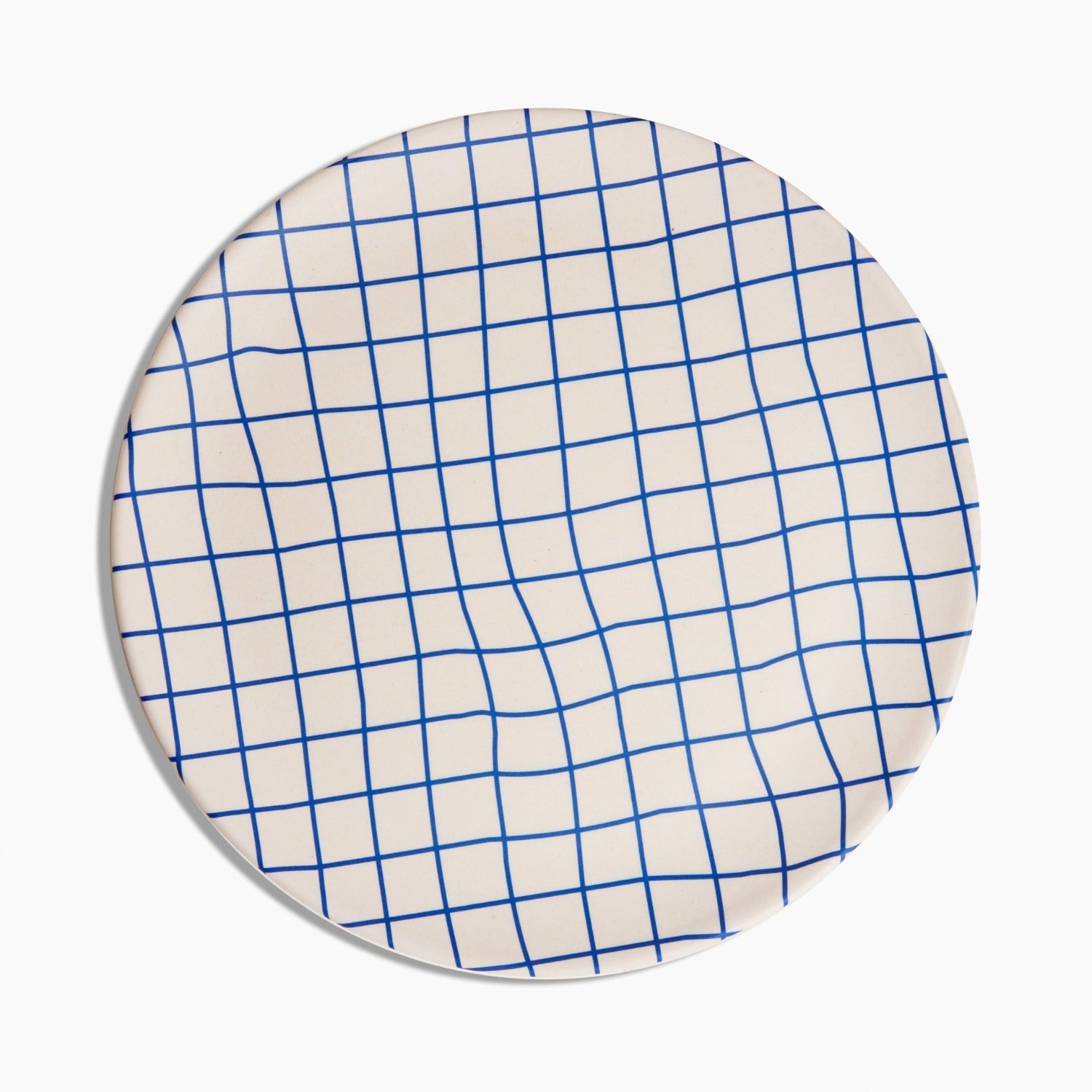 POKETO - Bambus Tallerken 25 cm "Grid" - Sett med 4 STK - COLORPOP