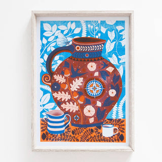 Printer Johnson - Cider Jug - A4 Risograph Print - COLORPOP