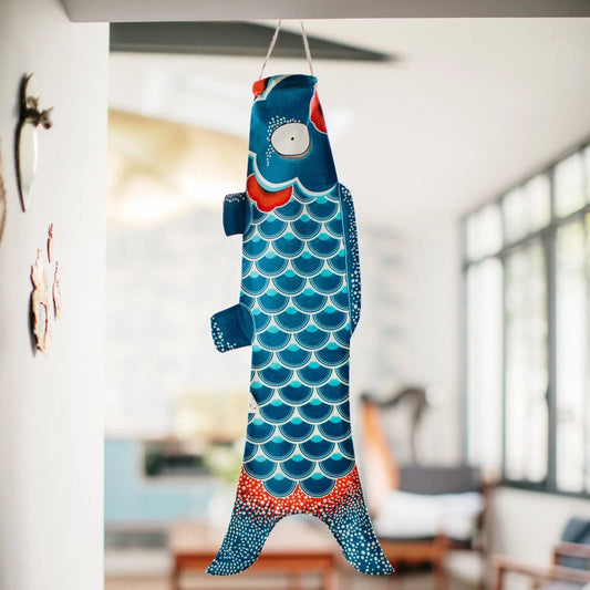 Madame Mo - Koinobori Ocean Blue - økologisk bomull - COLORPOP