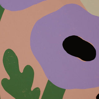 Purple Poppies 30 x 40 cm Innrammet