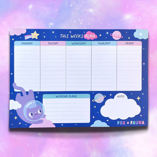 Paper Cat Club - Cosmic Kittys Weekly Planner A5 - COLORPOP