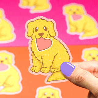 Golden Retriever Puppy - Klistremerke