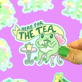 Here for the Tea - Klistremerke