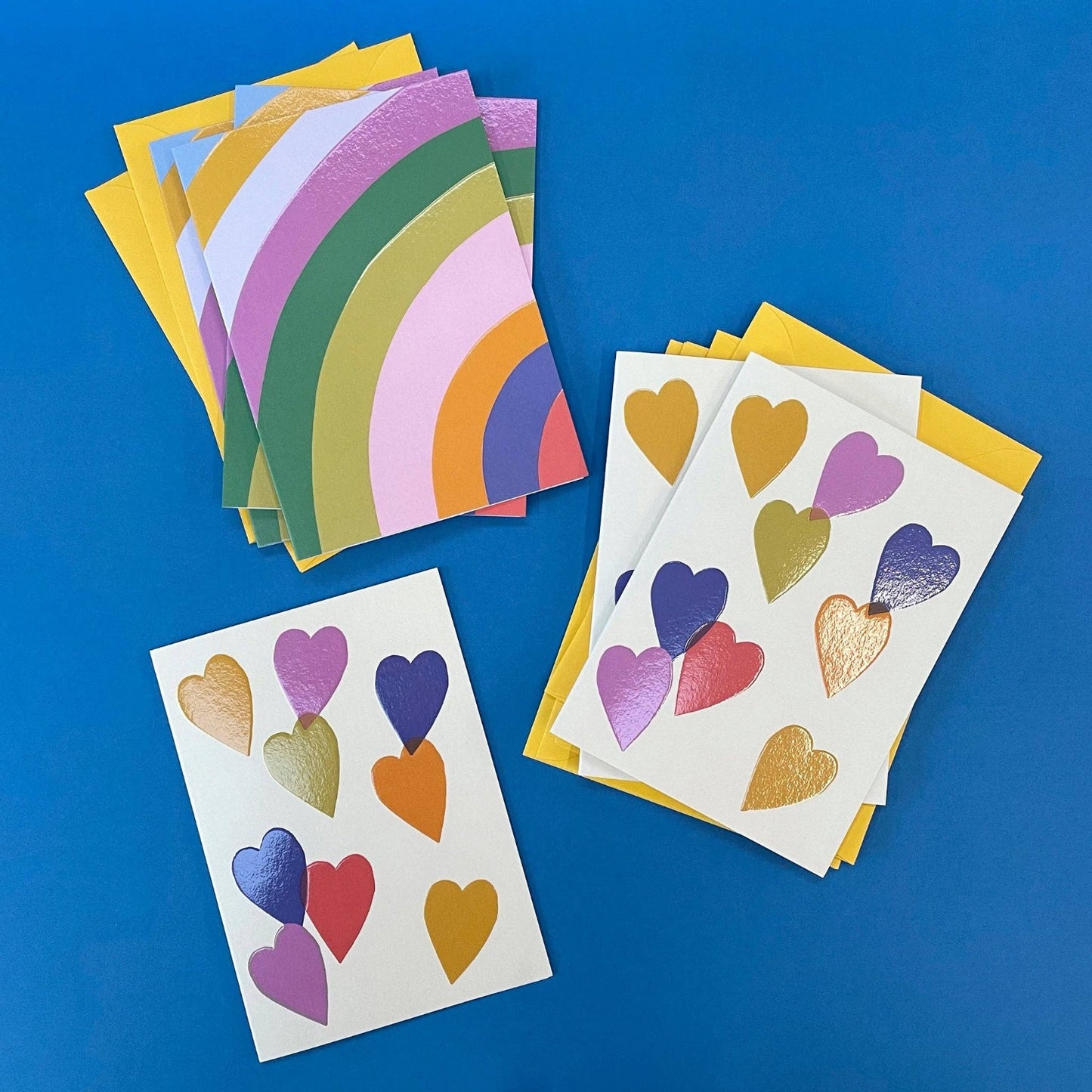Rainbow & Hearts - 6pk kort