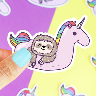 Turtle's Soup - Sloth Unicorn Float - Klistremerke - COLORPOP