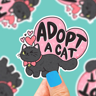 Adopt a Cat - Klistremerke