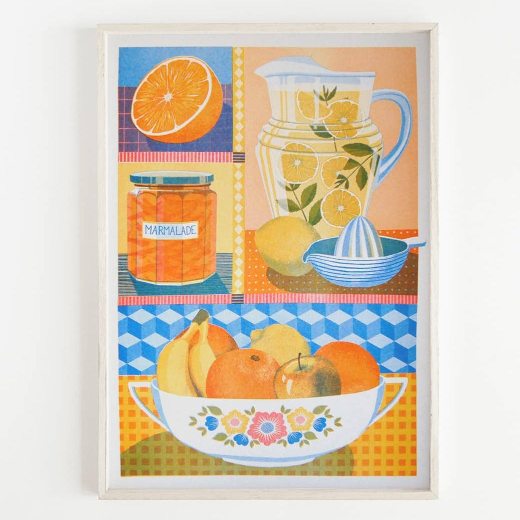 Printer Johnson - Orange & Lemon- A3 Risograph Print - COLORPOP