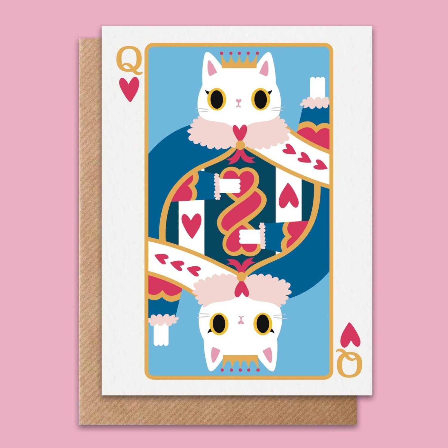 Paper Cat Club - Queen of Hearts Cat - Kort - COLORPOP