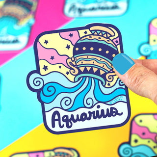 Zodiac Aquarius - Klistremerke