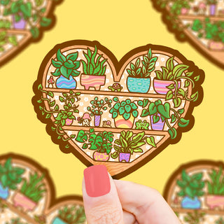 Heart Shaped Plant Shelf - Klistremerke