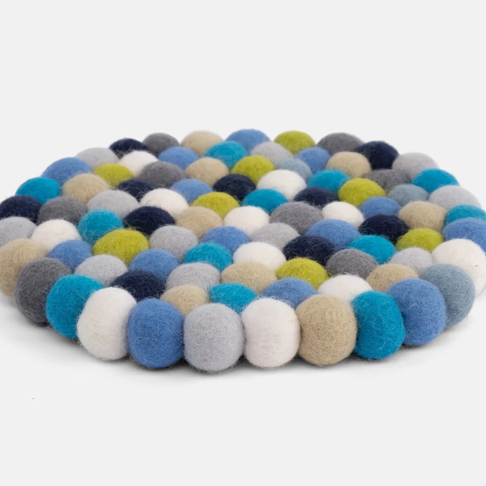 COLORPOP - Fair Trade Gryteunderlag i Ull - Multi Blå - COLORPOP