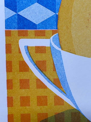 Printer Johnson - Orange & Lemon- A3 Risograph Print - COLORPOP