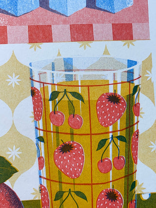 Printer Johnson - Teapot & Tulip - A3 Risograph Print - COLORPOP