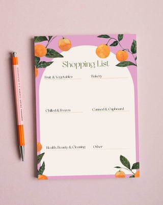 Once Upon a Tuesday - Orangerie A5 Shopping List - Notatblokk - COLORPOP