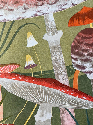 Printer Johnson - Kunstprint Innrammet - Mushrooms A3 - COLORPOP