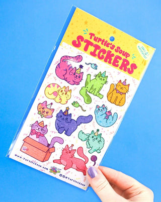 Turtle's Soup - Birthday Cats - Klistremerker - COLORPOP