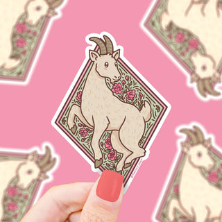 Turtle's Soup - Cute Floral Goat - Klistremerke - COLORPOP