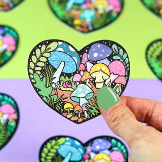 Turtle's Soup - Forest Mushroom Heart - Klistremerke - COLORPOP