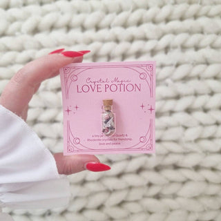 Two Libras - Love Potion - Rose Quartz & Rhodonite Crystal Wish Jar - COLORPOP